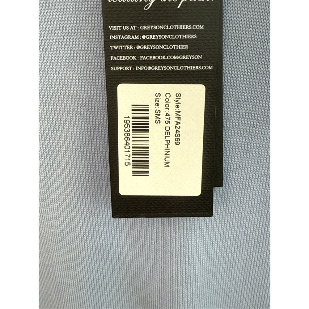 Greyson Hooded Wool Sweater Men's Medium Delphinium Blue Luxury Golf NWT - Picture 2 of 8